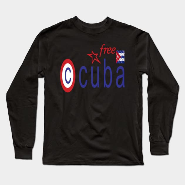 Free Cuba Long Sleeve T-Shirt by MACIBETTA